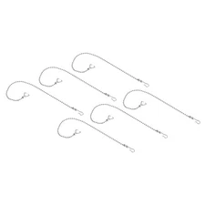6PCS Toilet Flapper Chain 304SUS Toilet Flapper Lift Ball Chain Silver 10.24"