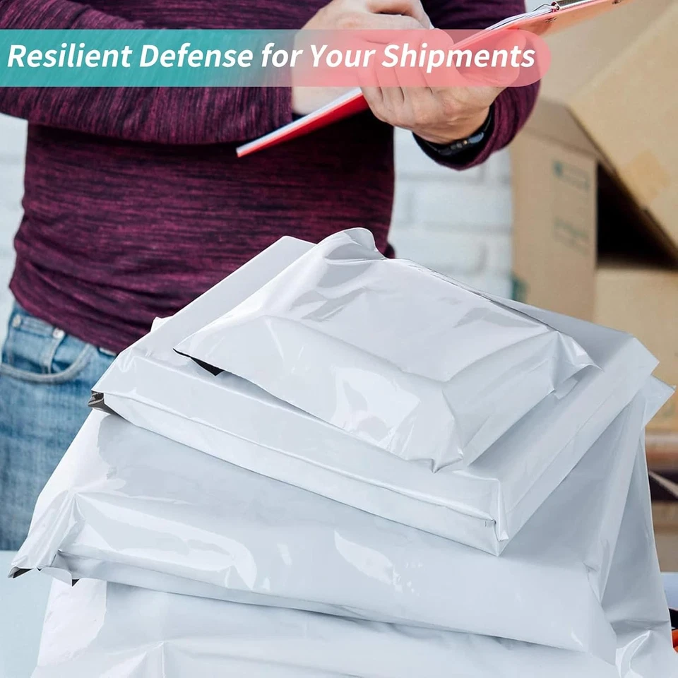 Poly Mailers Shipping Envelopes Mailing Bags 9x12 10x13 12x15.5 14.5x19 19x24 - Image 3 of 4