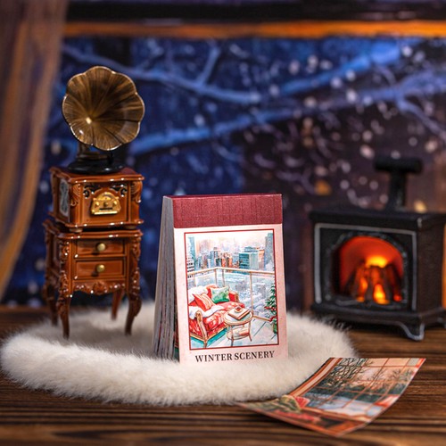 50Pcs Washi Stickers Winter City Village Journal Card Scrapbook Diy Collage Art - Picture 3 of 11