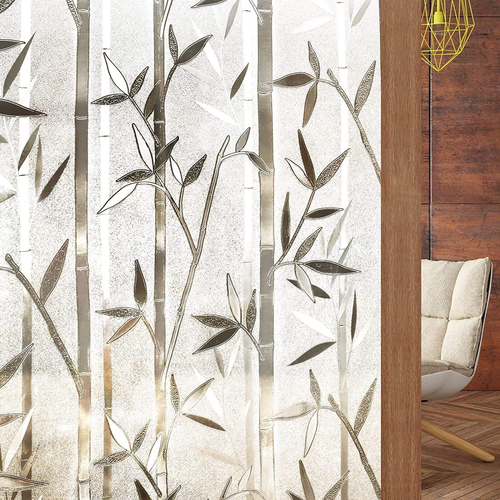 Rabbitgoo Bamboo Window Film Stained Glass Window Privacy Films Frosted Windo... - Picture 12 of 12