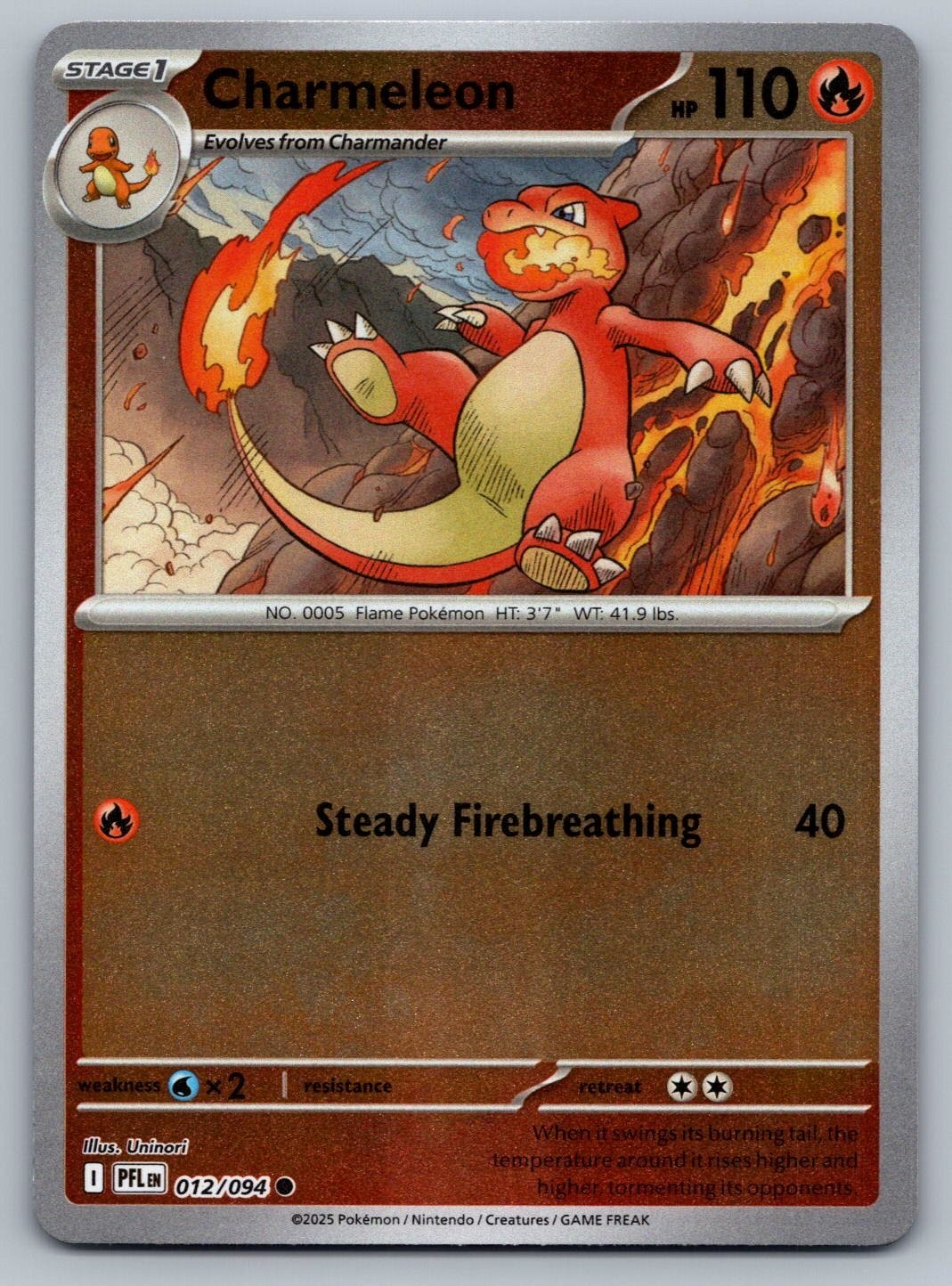 Charmeleon 012/094 - Phantasmal Flames Reverse Holo