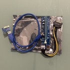 FebSmart PCI-E Riser PCIe Ver 006C 6 PIN 16x to 1x Powered Riser Adapter Card