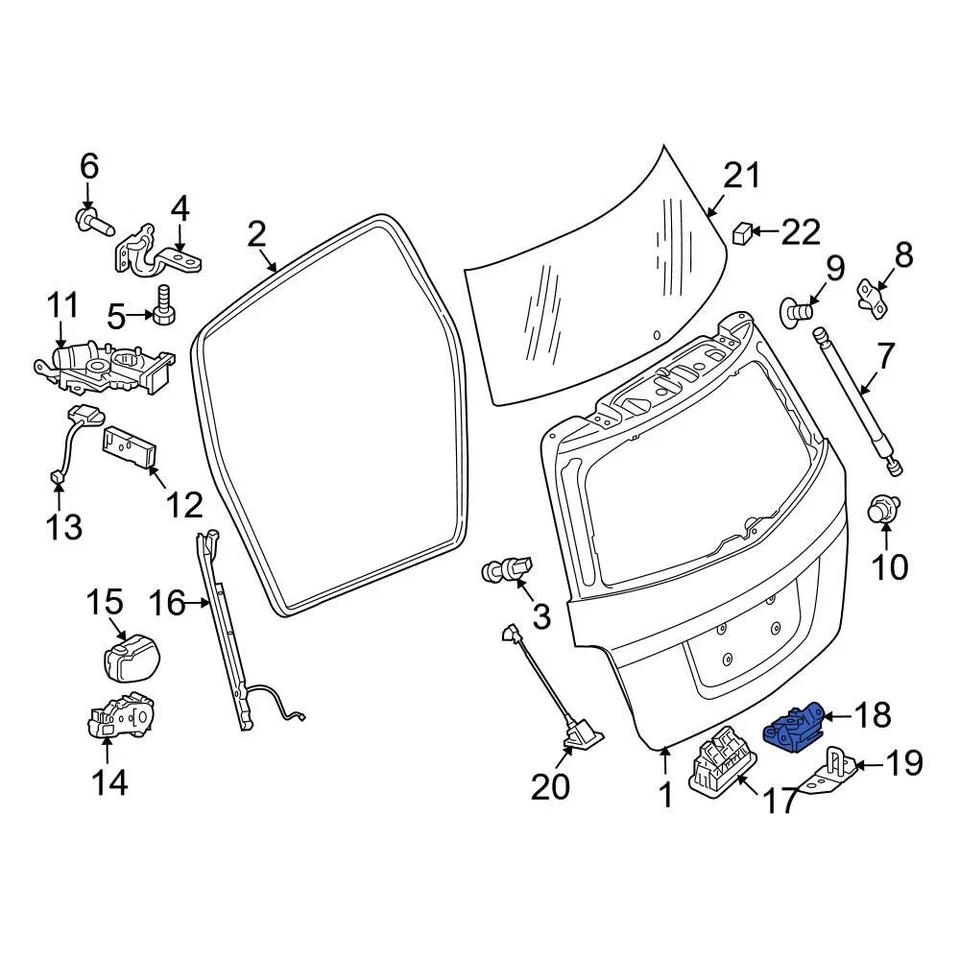 For Mercedes-Benz GLA250 2015-2017 Mercedes-Benz Rear Liftgate Latch Foto 2 de 4
