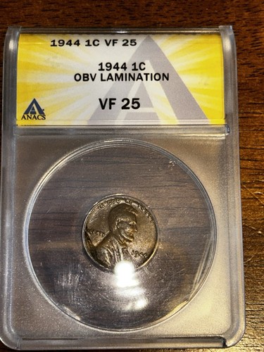 1944 Wheat Cent Lamination!! there is no mark on this coin.
