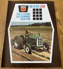 1963 Oliver Farm Tractor 550 3-Plow All Purpose Tractor Dealer Sales Brochure