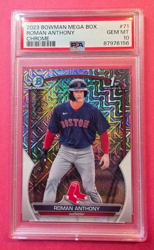 PSA 10 ROMAN ANTHONY 1st 2023 Bowman Chrome Mega Box Mojo Refractor RC GEM MINT