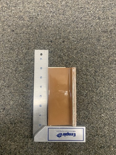 MCM Brown Ceramic Wall Edge 6" x 2 7/8" Tiles 20 Available - Picture 2 of 6