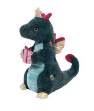 Douglas Deck the Dragon Plush Stuffed Animal with Shimmery Wings, 9.5"
