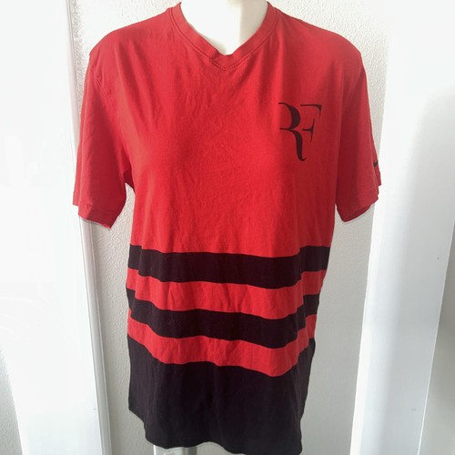 Neu Nike Vintage Roger Federer RF V-Ausschnitt sportliches T-Shirt Oberteil Herren Gr. Large L " - Bild 1 von 3