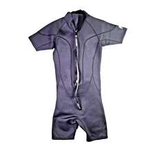 Abahub Womens Shorty Wetsuit XS Black 2mm Neoprene Front Zip Surf Swim Snorkel