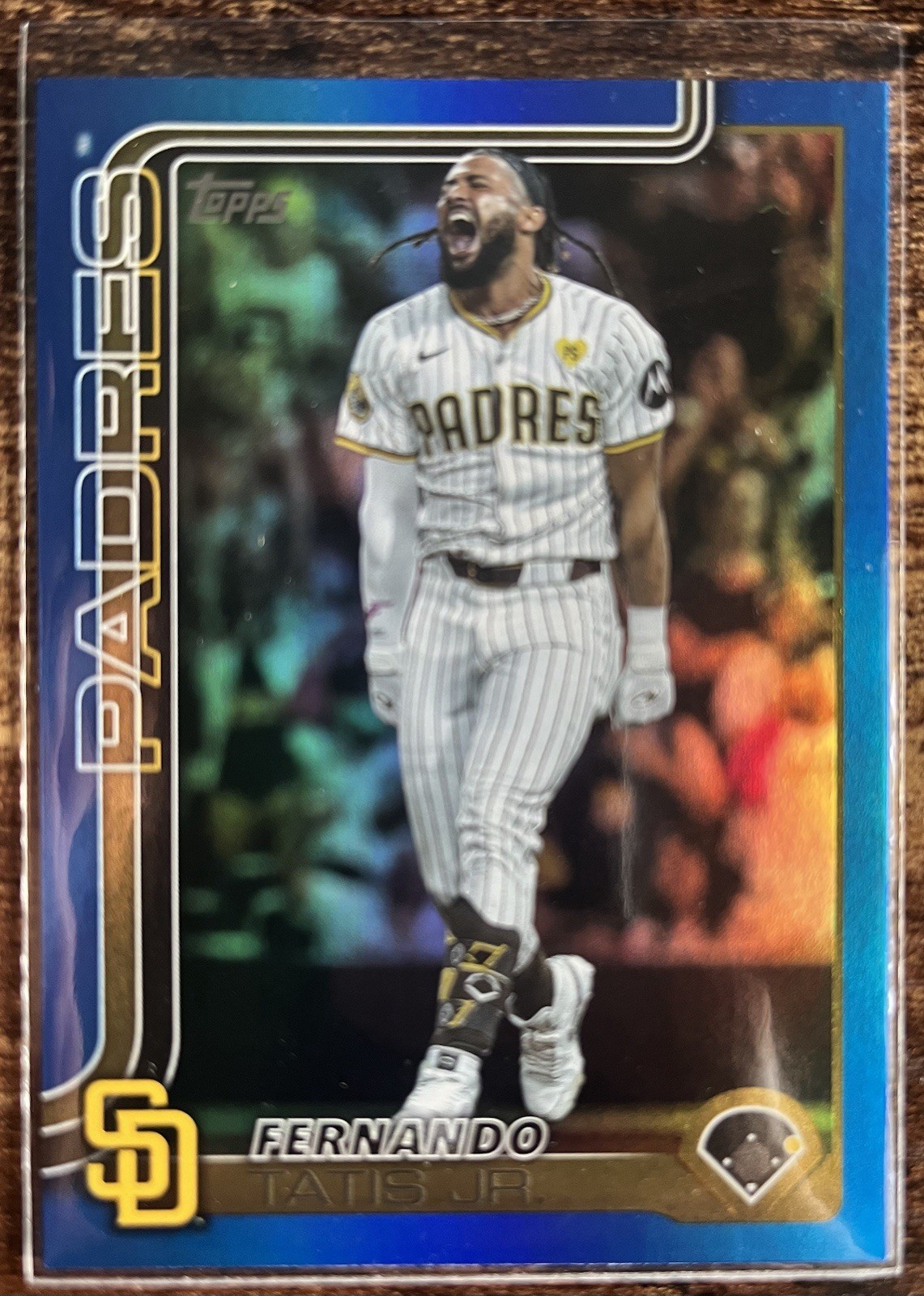 Fernando Tatis Jr. 2025 Topps Series 2 #600 Blue Foil Parallel Ser# 110/150