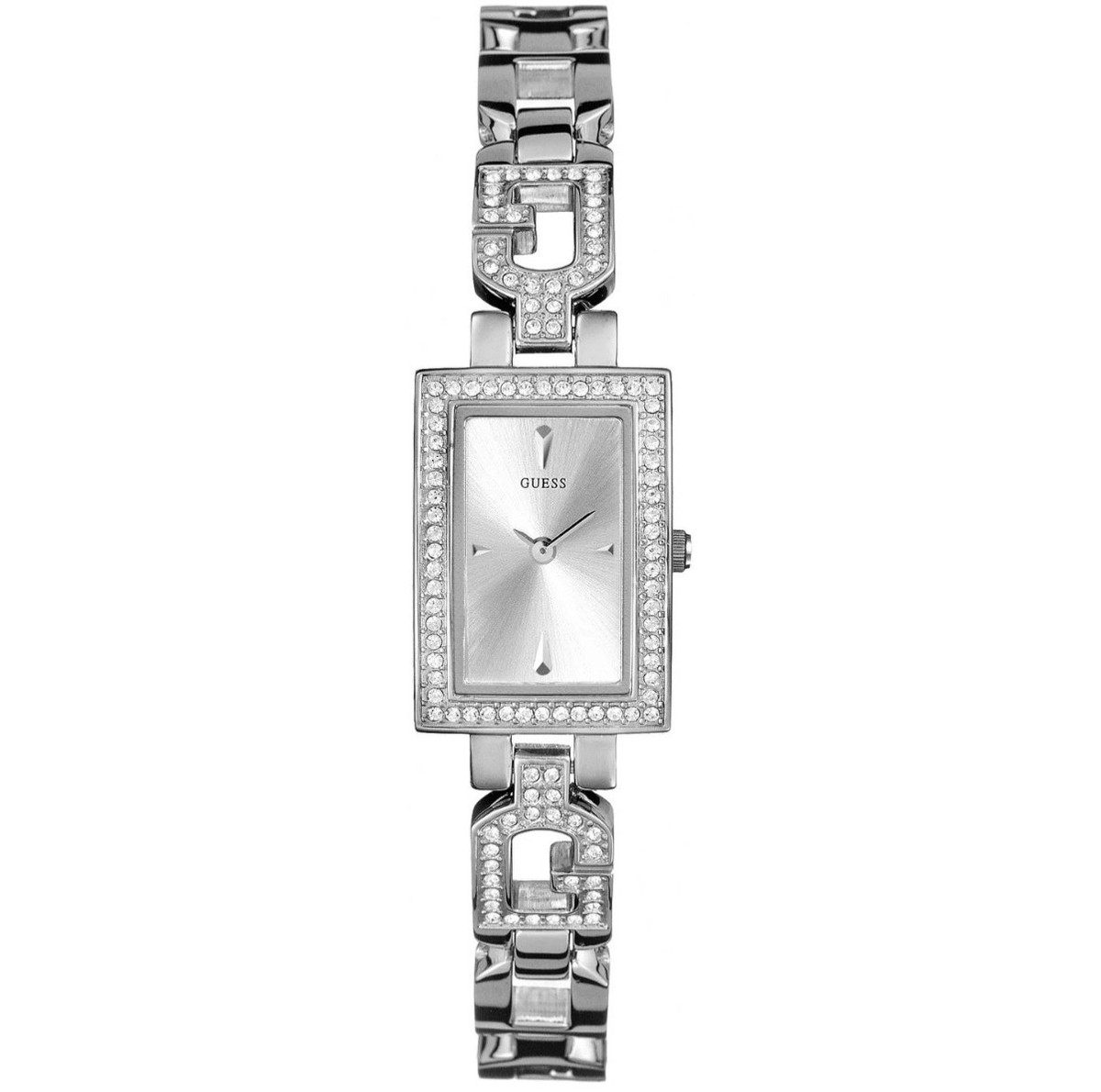 GUESS vintage Silver Bracelet Watch with Black Dial Womens Watch Elegant 1990 main image 2