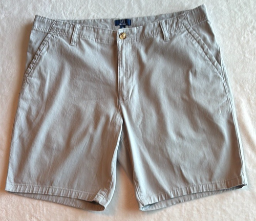 George Men's Shorts Lot of 3 Size 36 Khaki Gray Blue Casual Summer Cotton - Picture 7 of 14
