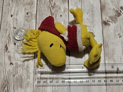 Peanuts Woodstock Weihnachten Plüschtier 4 Zoll Holiday gelb und rot Stofftier Spielzeug - Bild 2 von 5