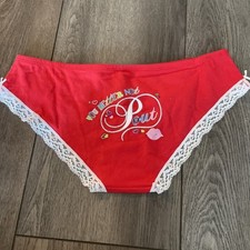 Vintage Pout Victoria's secret panties You Better Not Pout Gliter Hipster M