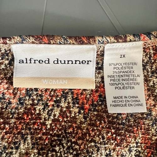 Alfred Dunner Woman 2X Chevron Knit Cardigan Sweater Casual Warm Autumn - Picture 5 of 8