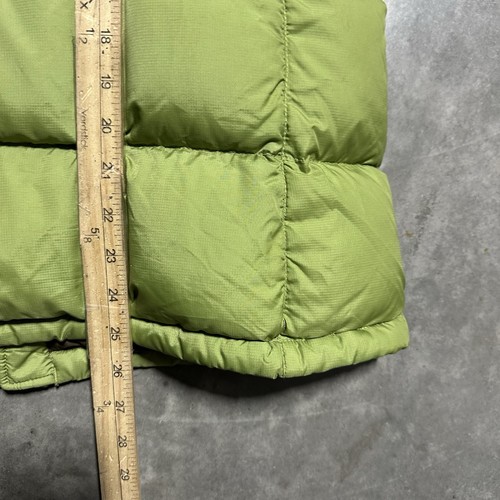 North Face Vest Womens Large Green Brown 700 Down Puffer Fill Zip Hooded Nuptse - Picture 8 of 8