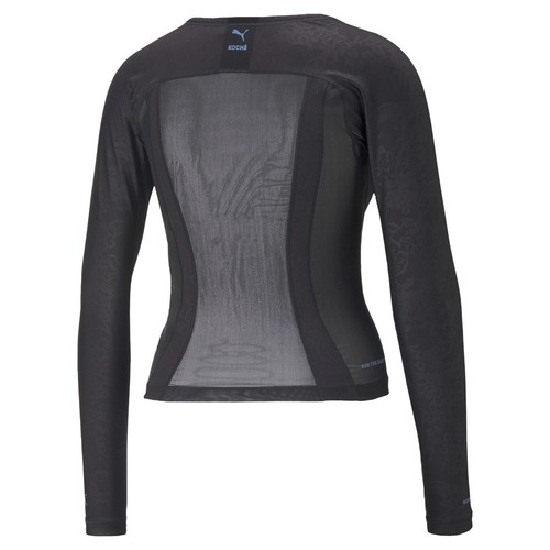 PUMA Koche X Cropped Crew Neck Long Sleeve T-Shirt Womens Black Casual Tops 5359 - Picture 2 of 2
