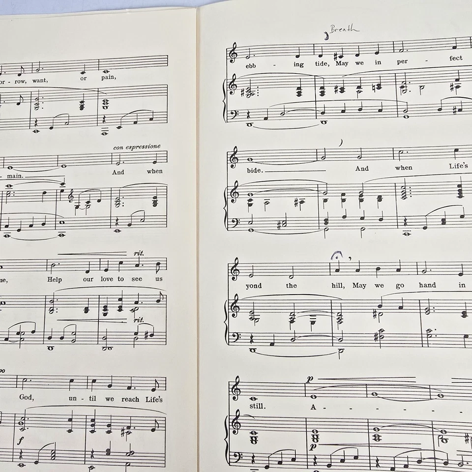 婚礼祈祷钢琴声乐基督教歌曲乐谱 1947 G. Schirmer 复古 — 第 4/4 张图片