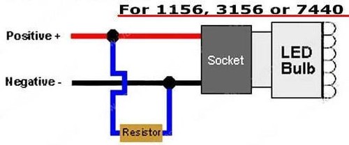 4 piezas 6ohm 50W LED Resistencia Carga Señal de Giro Freno - Imagen 3 de 4