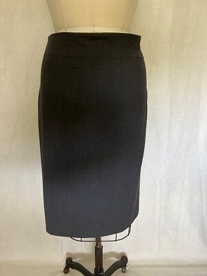 Brunello Cucinelli Wool Blend Straight Pencil Skirt Zip