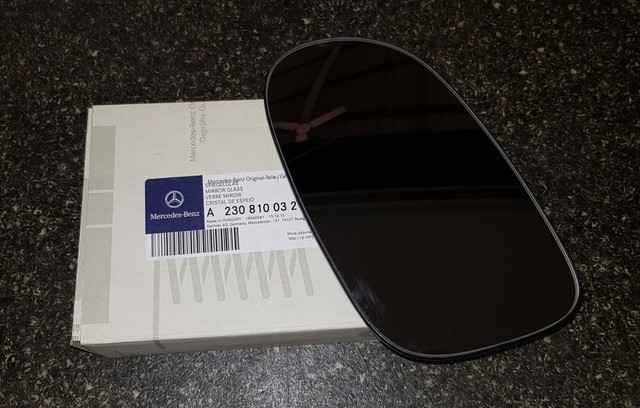 23302201 Mercedes-Benz SL R230 Left Wing Mirror Glass A2308100321 Genuine for ...