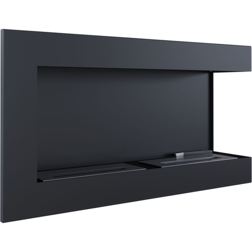 Bioethanol Kamin DELTA schwarz 900 für Wand Einbau rechte Seite Breite 90 cm - Bild 4 von 5