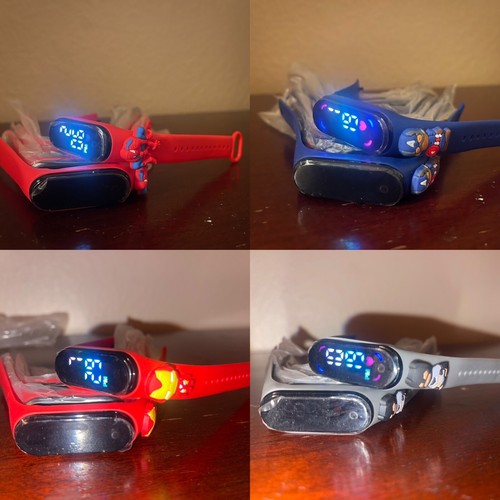 Touchscreen LED Kids Wrist Watch-Assorted Super Heroes Cartoon Characters - Picture 2 of 6