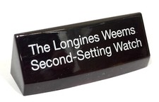 LONGINES 'Weems Second-Setting' Official Watch Plaque Display Gold Steel OEM /