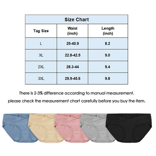 5Pack Women Low Waist Panties Maternity Pregnancy High Elasticity Underwear Soft - Picture 2 of 18