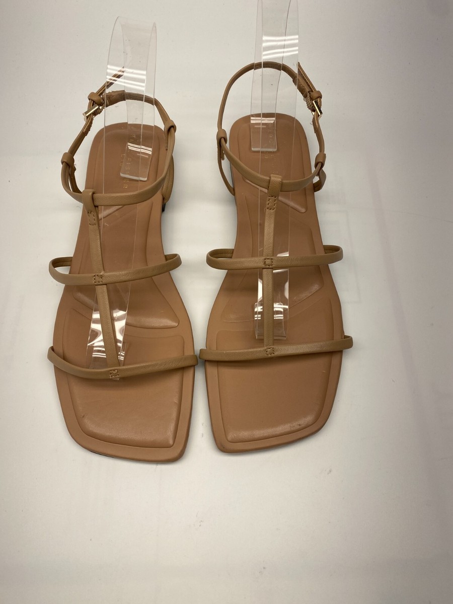 Marc Fisher LTD Women's Marris Flat Sandal - Adjustable Ankle Strap & Square Toe