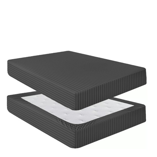 HOTEL QUALITY Satin Stripe Deep Fitted Sheet Bed Sheets Double & King Size NEW - Picture 70 of 94