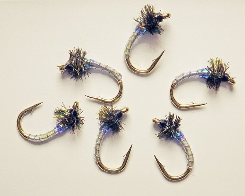 Reef Treat UV Blue Hot Spot Nymphs - Premium Trout Fly Fishing Flies - Picture 10 of 22