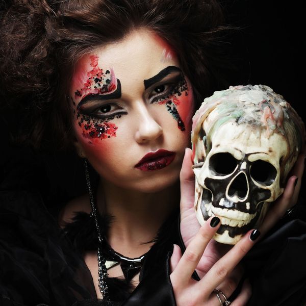 Gruselige Schwarz Halloween Kontaktlinsen Farbig Zombie Fasching Karneval Kostüm