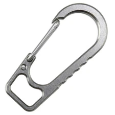 Small Titanium Alloy Carabiner Spring Snap Hook Clip Key Hold EDC Buckle Tool Si