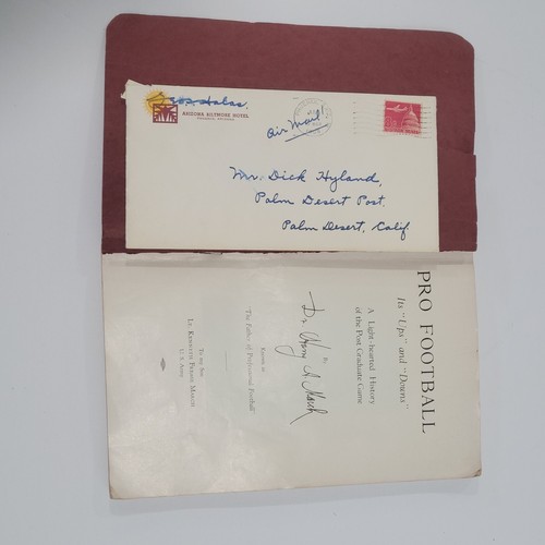 Pro Football It's Ups And Down by Dr March with Letter Signed by George Halas - Picture 4 of 10