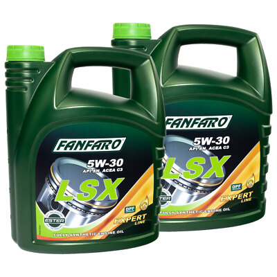 2x 5 LITER FANFARO 5W-30 LSX MOTORÖL LONGLIFE 3 VW 504 00 507 00 BMW LL-04 MB ÖL
