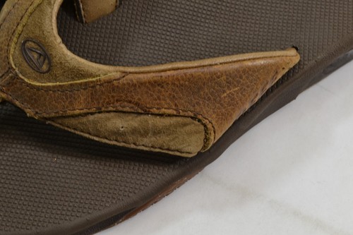 Reef LEDER FANNING braun Flaschenöffner Signatur Fußgewölbe Unterstützung Herren Sandalen - Bild 10 von 12