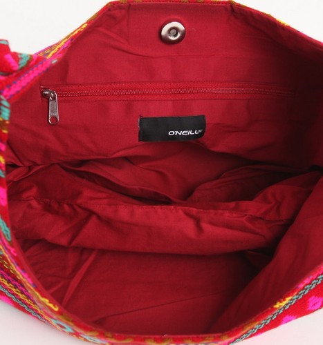 O'Neill Surfing Mädchen Sanchos rot Madras voll gefütterte Hobo Tasche Geldbörse neu mit Etikett - Bild 5 von 6