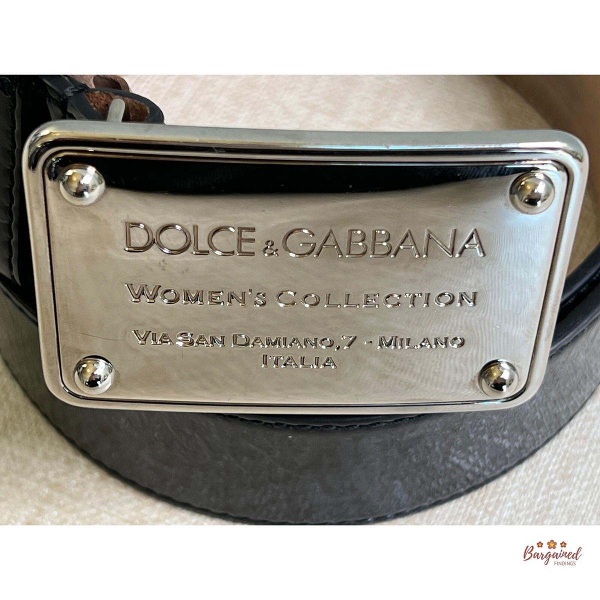 DOLCE & GABBANA シルバーメタルバックルブラックNERO ベルト DOLCE & GABBANA シルバーメタルバックルブラックNERO ベルト