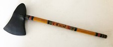 1940s--INDIAN RUBBER TOY TOMAHAWK WITH WOOD HANDLE--XLNT