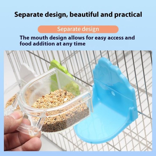 Vendu Bird Supplies Bird Cage Feeder Bird Feeder Box Birds Cage Plastic Food Contai-wf