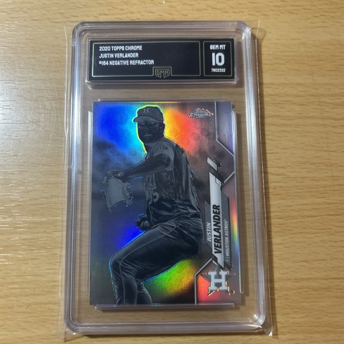 2020 Topps Chrome Negative Refractor #164 Justin Verlander Parallel Astros GMA10