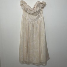 Vintage Gunne Sax Jessica McClinktock Cottagecore Sweetheart Dress Floral Prom