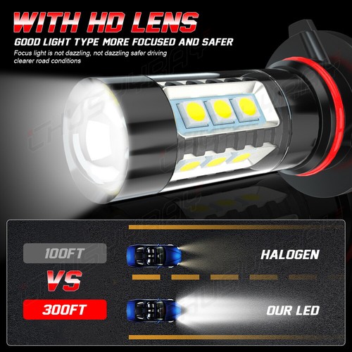 Pair For Dodge Charger 2006 - 2009 6000K 9140 White 9145 H10 LED Fog Light Bulb - Bild 4 von 21