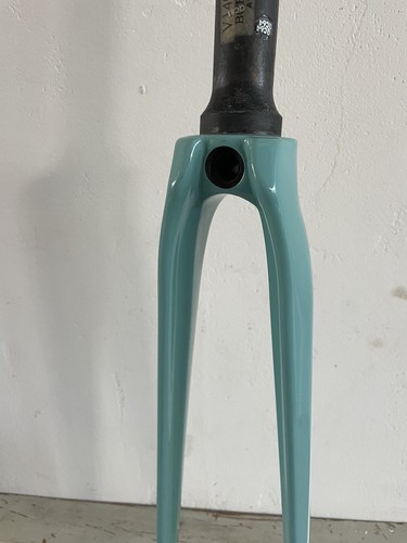 FORCELLA ROAD FORK 28" BIANCHI CELESTE FULL CARBON NEW NOS NUOVA Bian-ol2-rd - Foto 6 di 8