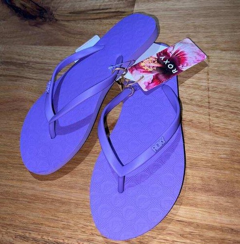 BRAND NEW LADIES ROXY PURPLE THONGS SIZE 6