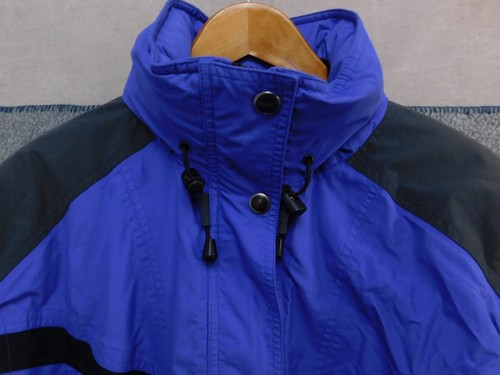 Womens Vintage Roffe Ski Jacket Winter Hooded Waterproof Breathable~Size 12 Blue - Picture 2 of 22