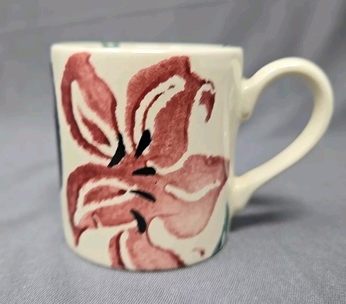 Emma Bridgewater Sponge Ware Demitasse Cup And Saucer Lilies 1992 - Picture 6 of 9