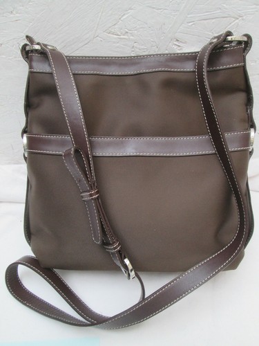 - KESSLORD Vintage TBEG Brown Leather Canvas & Leather Shoulder Bag - Picture 4 of 9